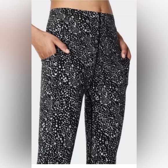 Sweaty Betty Power Leggings High Waist Celestial Dot Size M Crop Workout Black - Picture 15 of 15